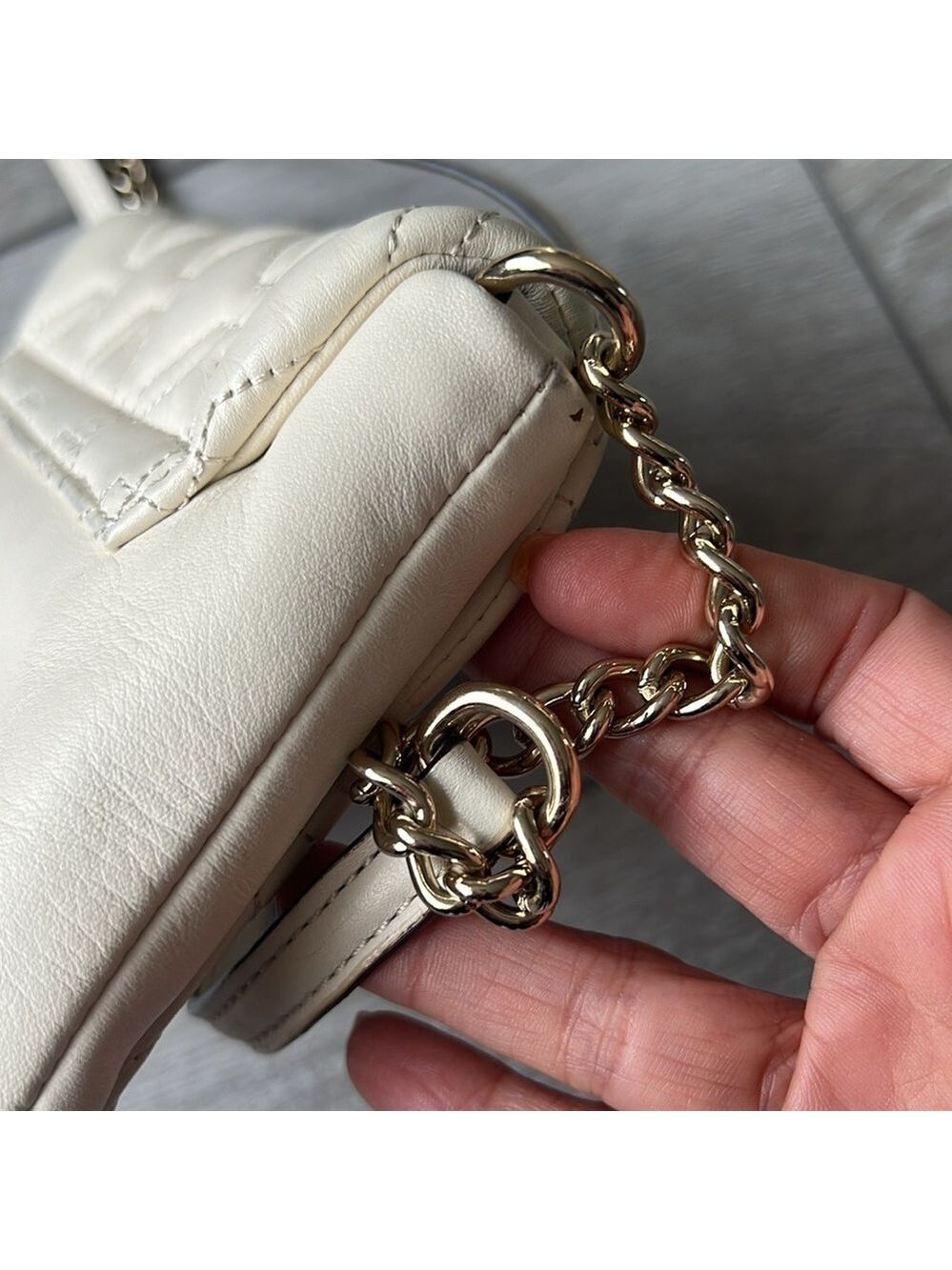 Kate Spade Astor Court Naomi Quilted Cream Crossbody chain strap Bag - Picture 9 of 12